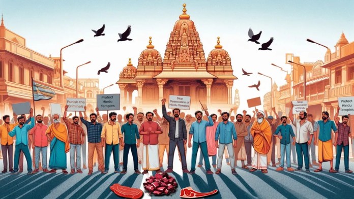 धुबरी, लखीमपुर लखनऊ… हिन्दू मंदिरों के पास लगातार फेंका जा रहा गोमांस: क्या धार्मिक स्थलों को अपवित्र करने की कट्टरपंथी कर रहे साजिश