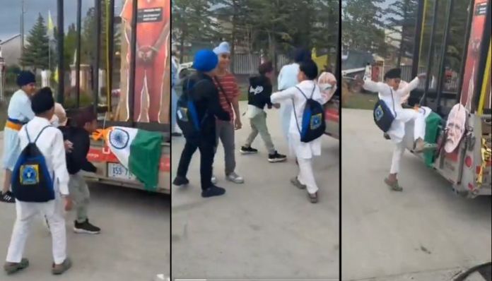 Canada: Khalistanis use kids to desecrate tricolour and kick portraits of PM Modi ahead of G7 summit, Indian Sikhs condemn act of hatred