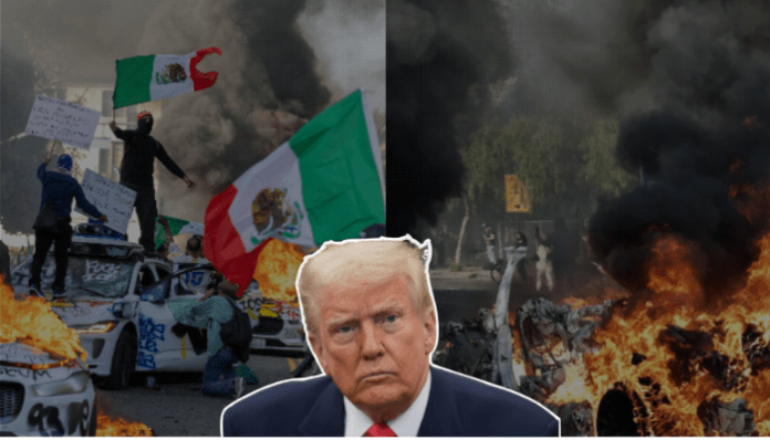 Donald Trump claims to broker ceasefires and douse fires of conflict all over the world, meanwhile, his own nation is engulfed in violence and chaos