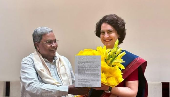 Karnataka govt grants Rs 10 crore for Priyanka Gandhi’s parliamentary seat Wayanad in Kerala, BJP asks ‘why’