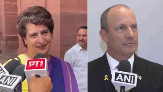 हमास आतंकियों के लिए बैटिंग करने उतरी प्रियंका गाँधी, इजरायल के राजदूत ने किया बोल्ड: जानिए वायनाड की कॉन्ग्रेस MP के पोस्ट को क्यों कहा ‘शर्मनाक’