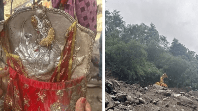 न माथ से बिंदी हटी, न हिली कटार: धराली में मलबे से निकली 400 साल पुरानी राजराजेश्वरी माता की प्रतिमा देख ग्रामीण हैरान, बताया- 2 अग्निकांड भी नहीं पहुँचा पाए थे मूर्ति को नुकसान